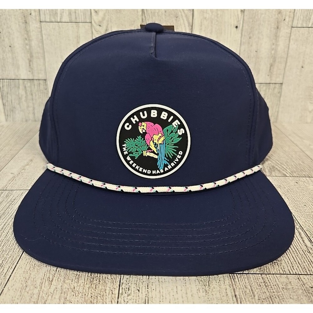 Chubbies Hat Snapback Parrot The Weekend Has Arrived Navy Retro NEW